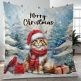thumbnail image 4 of Merry Christmas Maine Coon Enjoys Catmas Winter Xmas Holiday Quilt Blanket Cat Lover Kitten Owner Gifts Cozy Comforter Throw Blanket - 02022, 4 of 5