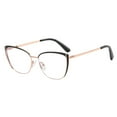 thumbnail image 1 of Metal Cat Eye Sunglasses with Blue Light Filtering Flat for Travel and Daily Comfort, 1 of 4