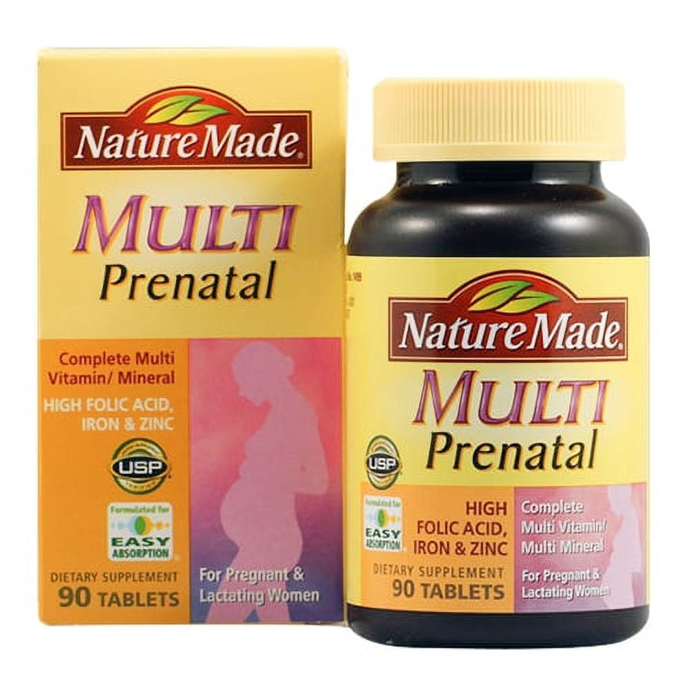 Nature Made Multi Vitamin Prenatal Tablets For Pregnant And Lactating Women - 90 Ea, 2 Pack
