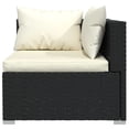 thumbnail image 2 of Casafoyer 4 Piece Patio Lounge Set with Cushions Poly Rattan Black, 2 of 3