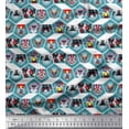 thumbnail image 1 of Soimoi Rayon Fabric Geometric & Dogs Patchwork Print Fabric by The Yard 42 Inch Wide, 1 of 3