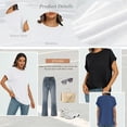 thumbnail image 2 of SUNBS Women's Oversized Tops Business Casual Short Sleeve T-Shirt Summer Blouses, 2 of 7