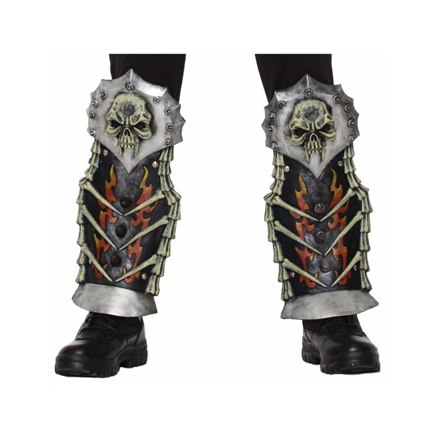 Medieval Fantasy Shin Guards Mens Adult Bones Knight Warrior Costume