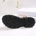 thumbnail image 4 of Xucatan Women's Chunky Sole Wedge Sandals, Round Toe Open Toe Slides with Elastic Back Strap, Crisscross Faux Suede Beach Shoes, Versatile Spring Summer Footwear Gift, 4 of 8