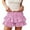 A-Pink16, variant on XIAONU Women's Gingham Tiered Ruffle Mini Skirt Smocked High-Waist Skirt Cute Casual Summer Daily Wear