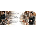 thumbnail image 6 of WIHOLL Long Sleeve Dress for Women Knit Tunic Sweater Dress Crew Neck Casual Fall Winter Dresses, 6 of 9