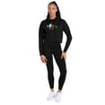thumbnail image 5 of Popfunk Dora The Explorer Floral Lettering Women's Cropped Hoodie Pullover Sweatshirt, Black, Small, 5 of 5