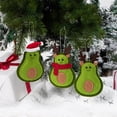 thumbnail image 3 of 3 piezas de muñeco de aguacate verde navideño colgante para árbol de Navidad decoración colgante para puerta de casa ventana adornos de fieltro, 3 of 7