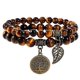 thumbnail image 1 of Pulsera de piedra natural - Pulsera de perlas naturales para mujer con accesorios de árbol de la vida y hojas, 1 of 4