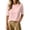 Pink, variant on Womens T Shirt Crew Neck Elbow Length Sleeve Slim Fit Tops Soft Breathable Casual Summer Tees
