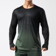 thumbnail image 2 of Afdoent Mens Long Sleeve T-Shirt Men Gradient Crew Neck T Shirts Casual Breathable Loose Sports T Shirt For Everyday Wear, 2 of 5