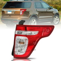 LED Tail Light For 2011-2015 Ford Explorer Red Clear With Bulbs Passenger Side