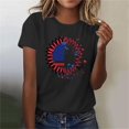 thumbnail image 5 of Women's T-shirts Independence Day Tops Short Sleeves Crew Neck T-shirt for Women with Printed Graphic Simple Pattern Summer Casual Daily Outfit Essentials Ship in 2 Days, 5 of 7