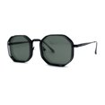 thumbnail image 2 of Mens Octagonal Dimensional Metal Rim Rectangle Steam Punk Sunglasses Black Green, 2 of 4