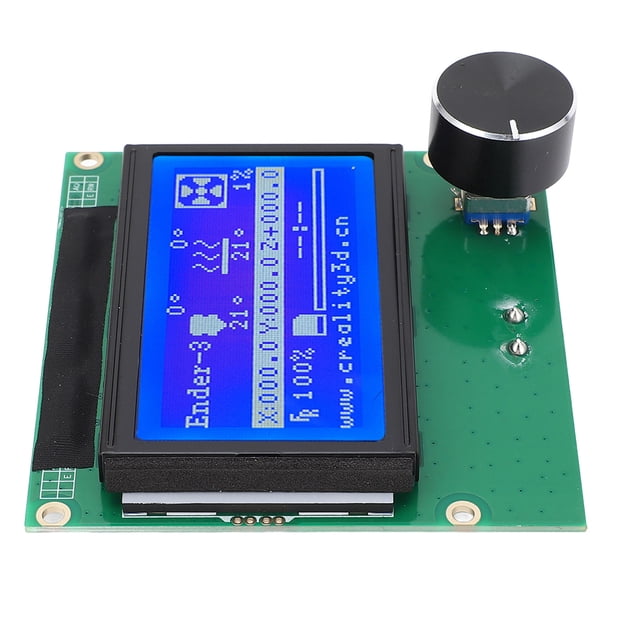 Pantalla LCD Para Impresora 3D, Panel De Control Fácil De Instalar Pantalla LCD Para Impresora 3D Metal Y PC Con Perilla Para Uso Industrial