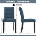thumbnail image 3 of Gymax 2PCS Tufted Dining Chairs Upholstered Kitchen Armless Side Chairs w/Padded Seat, 3 of 8