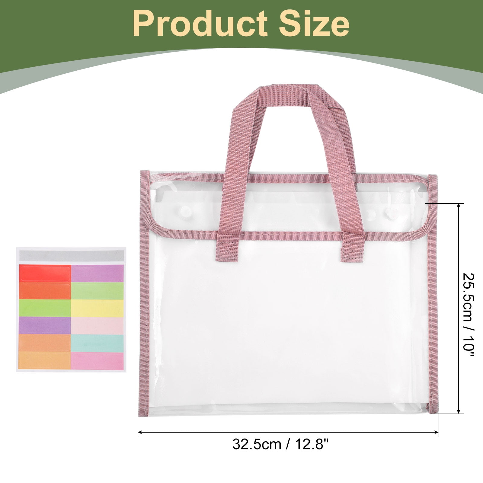 Uxcell 13 Pockets Accordion File Organizer, Expanding File Folder Portable Accordion Document Bag with Classified Index Stickers for Office Worker, Pink (Flip Cover)