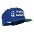 thumbnail image 5 of I'd Rather Be Sleeping Embroidered Flat Bill Cap - Royal OSFM, 5 of 5