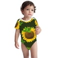 thumbnail image 3 of Daiia Sunflower3 Printed Unisex-Baby Short Sleeve Onesies Bodysuits Baby Climbing Clothes Soft and Comfortable Romper with Expandable Shoulder Design-18 Months, 3 of 8