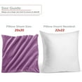 thumbnail image 3 of Nestl Velvet Throw Pillow Covers Solid Square Soft Decorative Pillow Cover for Sofa, 18" x 18", Lavender Dream, Pack of 4, 3 of 8