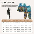 thumbnail image 4 of Pajama Sets for Women 2 Pcs, Sea World Button Down Long Sleeve Sleepwear Lounge PJ Sets, 4 of 6
