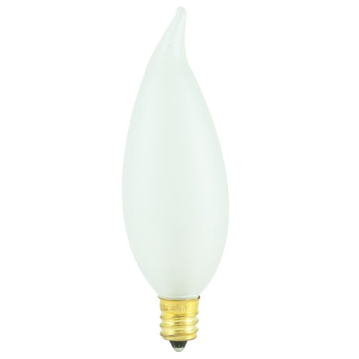 Bulbrite Incandescent Flame Tip Chandelier Light Bulb, Warm White, 25W