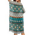 thumbnail image 4 of HELLHERO Multi-layer Diamonds Long Kimono Swimsuit Cover Up Breathable Polyester Casual Loose Bathing Suit Cover Up, 4 of 6