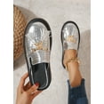 thumbnail image 7 of Women Tassel Decor Crocodile Embossed Flat Mules  Elegant Summer Flat Shoes, 7 of 7