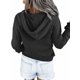 thumbnail image 3 of Sudadera con capucha de mujer con botones y cordón FleinngHoz JD710495529, 3 of 7
