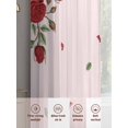 thumbnail image 6 of Red Roses Valentine's Day Sheer Curtains 84 Inch Length 2 Panels Set, Spring Floral Romantic Botanical Voile Window Treatment Curtains Sheers Drapes for Bedroom/Living Room/Kitchen 52"x84"x2, 6 of 7