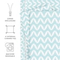 thumbnail image 5 of Noble Linens Light Blue Puffed Chevron Print Duvet Set 3-Piece Duvet Cover Set, King/Cal King, 5 of 11