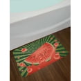 thumbnail image 2 of Summer Bath Mat, Beach Fruit Vegetarian Garden Health Life Hot Season Image, Non-Slip Plush Mat Bathroom Kitchen Laundry Room Decor, 29.5 X 17.5 Inches, Olive Green Dark Coral Hunter Green, Ambesonne, 2 of 2