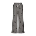 thumbnail image 5 of Pantalones largos para hombre, cintura elástica, transpirables, cómodos, suaves, informales, de playa, de poliéster., 5 of 5