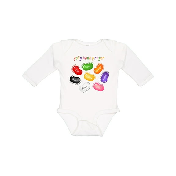 Inktastic Jelly Bean Prayer Boys or Girls Long Sleeve Baby Bodysuit