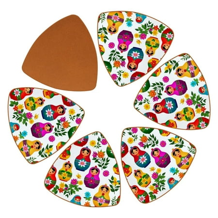 

YZUOUZY Coasters Table Decor Set of 6 Triangle Coffee Table Coasters Nature Leaves Flowers