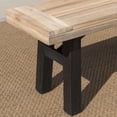 thumbnail image 5 of GDF Studio Bruna Outdoor Wicker and Acacia Wood 6 Piece Dining Set with Bench, Brushed Gray, Multibrown, and Beige, 5 of 7