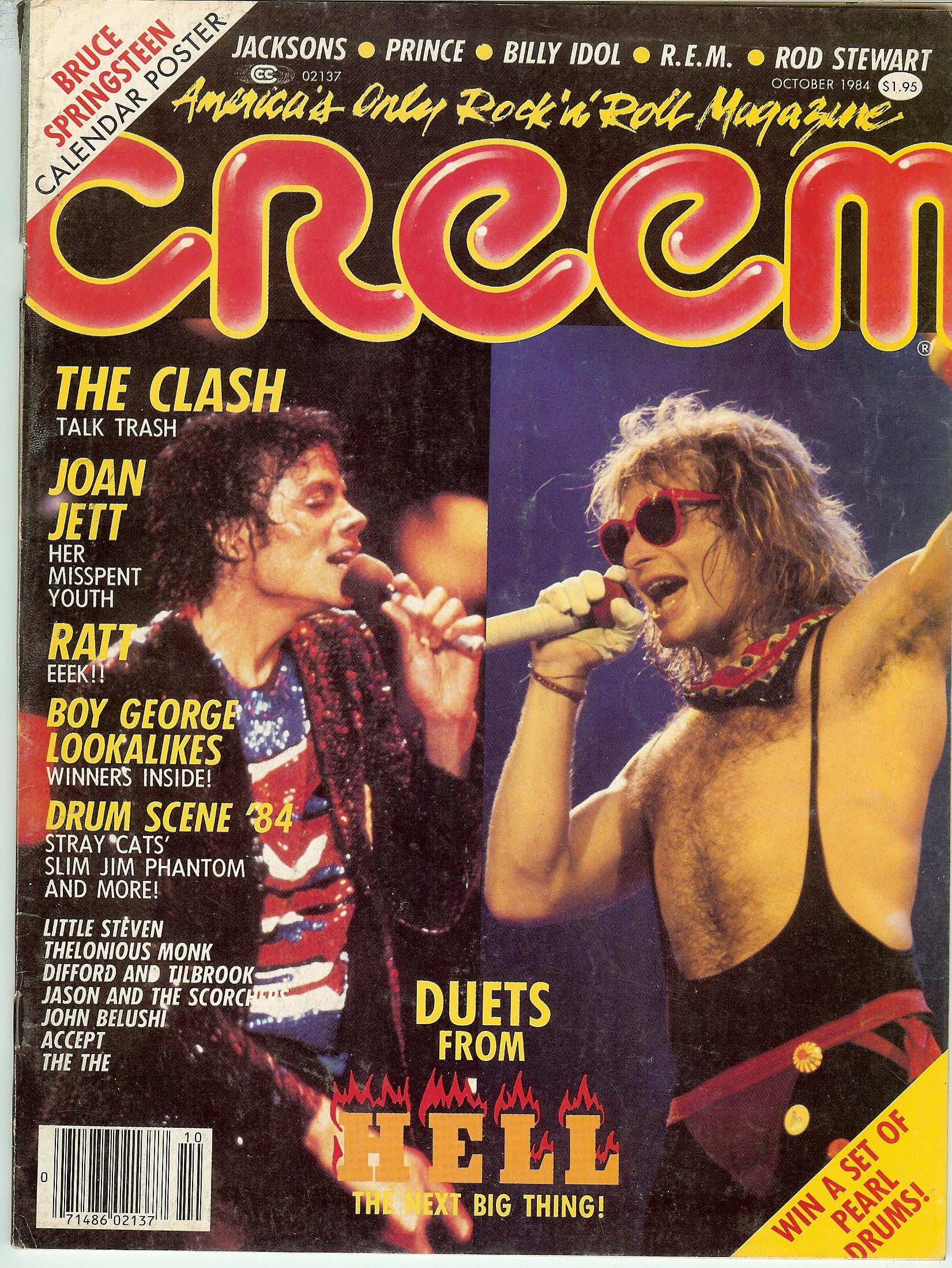 Creem Magazine Rock Roll Oct 1984 Michael Jackson Bruce Springsteen David Lee Roth