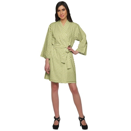 

Moomaya Short Robe For Women Plus Size Printed Cotton Robe Lightweight Nightwear