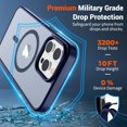 thumbnail image 3 of OJGNBMLZ-Magnetic for iPhone 12 Pro Max Case (Compatible with MagSafe) (10 FT Military Grade Drop Protection) Slim Translucent Matte Shockproof with Anti-Fingerprint Phone Case,Navy Blue, 3 of 4