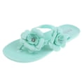 thumbnail image 1 of Chanclas de moda para mujer, sandalias, zapatillas de playa planas con flores. CN41, 1 of 9
