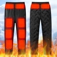 thumbnail image 1 of Pantalones calefactores unisex con 10 zonas calefactoras, pantalones eléctricos, imprescindibles para invierno y exteriores, 1 of 9