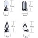 thumbnail image 2 of 4 Pcs Geometric Sticky Hooks Wall Mounted Coat Racks Creative Hook Organizer Hangers, 2 of 2