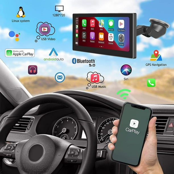 Autoradio GPS tactile Bluetooth Android & Apple Carplay 2DIN + caméra de  recul
