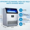 thumbnail image 2 of Garvee Commercial Ice Maker Machine 200lbs/24H, Stainless Steel Under Counter Ice Maker with 55lbs Storage, Single Water Inlet, Efficient Ice Production, Silver, 2 of 7