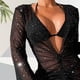 thumbnail image 3 of Trajes baño brillantes para mujer, bañadores sexis con realce, traje baño corte alto, traje baño dividido, 3 of 5
