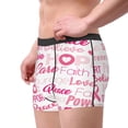 thumbnail image 2 of Salouo Breast Cancer Ribbons Awareness Print Men's Boxer Briefs,Breathable Underwear Elastic Waistband Briefs for Men-Medium, 2 of 5