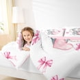 thumbnail image 4 of Erosebridal Ribbon Bow 7-Piece Twin Bedding Sets For Girls,Cartoon Animal Elephant Bedding Comforter Set For Kids,Pink Reversible, 4 of 7