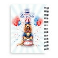 thumbnail image 2 of Happy 4th of July Patriotic Bloodhound Marching Band Uniform Balloons Fireworks Spiral Bound Journal Dog Lover 5x7in Spiral Notebook - 13009, 2 of 5