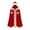 Red, variant on Christmas Cloak for Women Casual Print Lace Pleated Lace Solid Color Hooded Short Velvet Cape