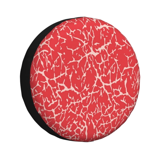 Fotbe Beef2 Funda de Llanta de Repuesto con Estampado, Engrosada, Ajuste Universal para Jeep, Remolque, RV, SUV, Camión-14 inch